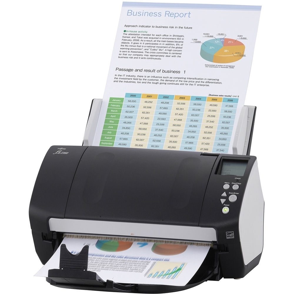Fujitsu - Fi 7160 Document Scanner - Black/White (Refurbished - Very Good)