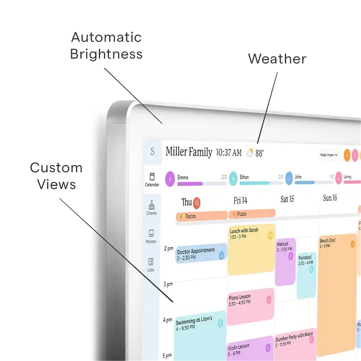 Skylight - Calendar Max: 27 inch Touchscreen Smart Calendar - Aluminum (New)