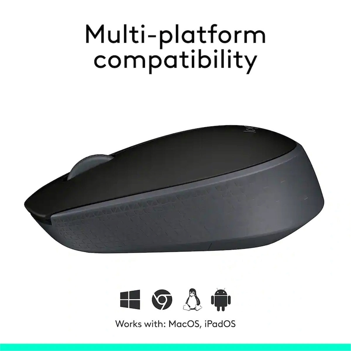 Logitech - M170 Wireless Compact Optical Ambidextrous Mouse - Wireless - Black (New)