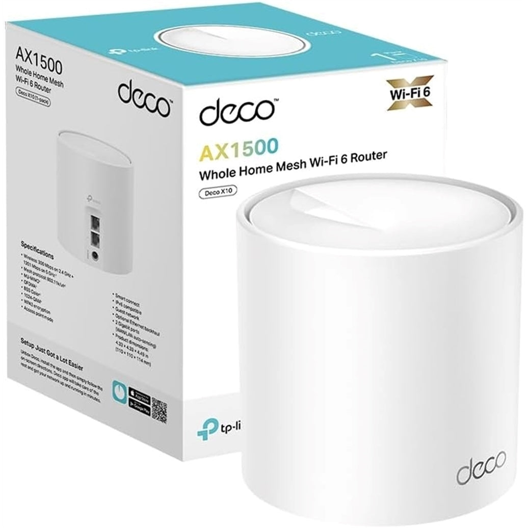 TP-Link - Deco X10 AX1500 Dual-Band Whole Home Mesh Wi-Fi 6 System (New)