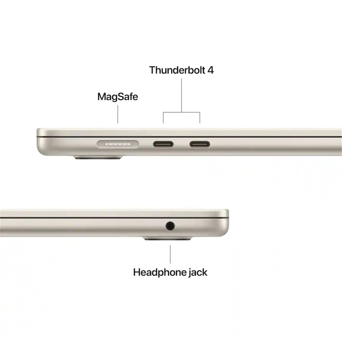 Apple MacBook Air (15-inch, M4, 2025) 15.3" 16GB 256GB SSD Apple M4 3.49GHz macOS, Starlight (Refurbished - Premium)