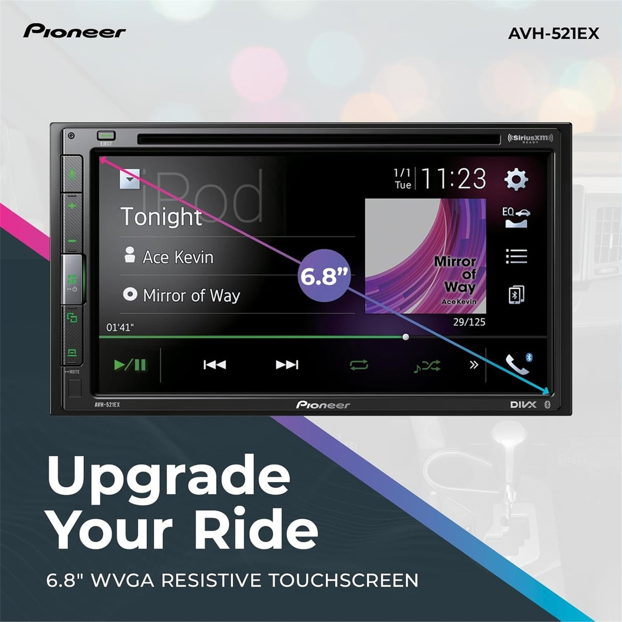 Pioneer - 6.8" Bluetooth Digital Media (DM) Receiver - Black (Refurbished - Excellent)