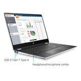 HP Pavilion x360 15-DQ1071CL 15.6" Touch 16GB 256GB SSD Core™ i5-10210U 1.6GHz WIN11H, Silver (Refurbished - Excellent)
