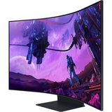 Samsung - 55" Odyssey Ark 2nd Gen. Curved 4K UHD Quantum Mini-LED Gaming Monitor (Refurbished - Excellent)