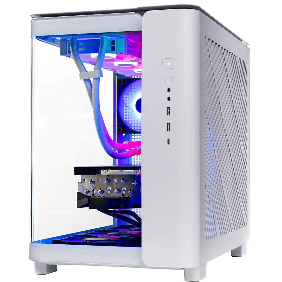 Skytech KING Gaming (32GB, 2TB SSD, Ryzen 7 9700X, RTX 5070) Win11H, White (Refurbished - Excellent)
