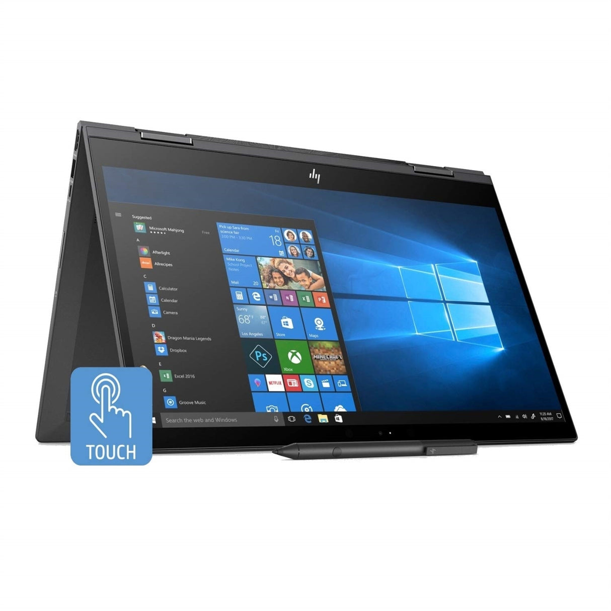 HP ENVY X360 15M-BQ121DX 15.6" Touch 8GB 1TB SSD AMD Ryzen™ 5 2500U 2GHz WIN11H, Black (Refurbished - Excellent)