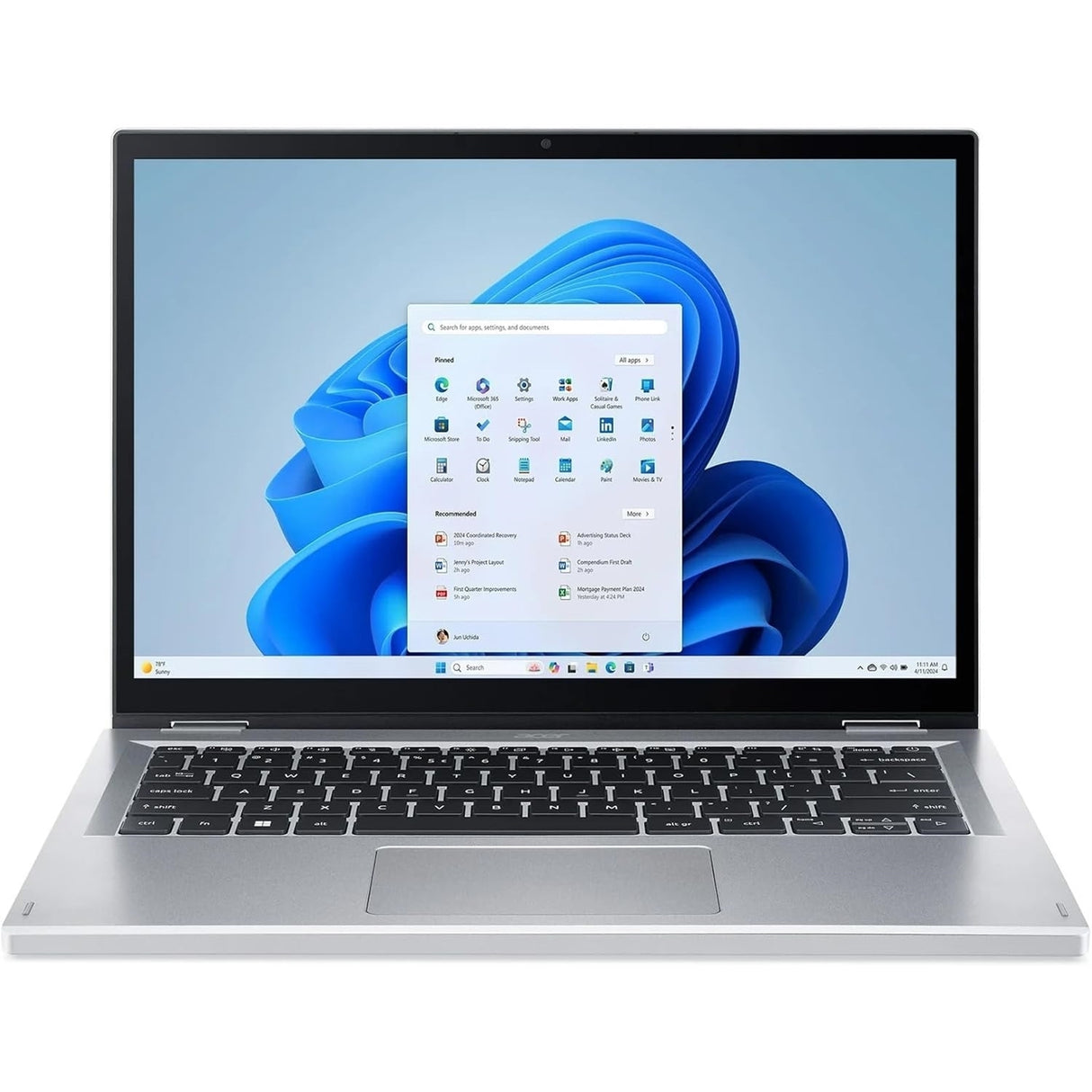 Acer Aspire 3 Spin 14 A3SP14-31PT 14" 8GB 256GB SSD Core™ i3-N305 1.1GHz WIN11H, Silver (Refurbished - Fair)