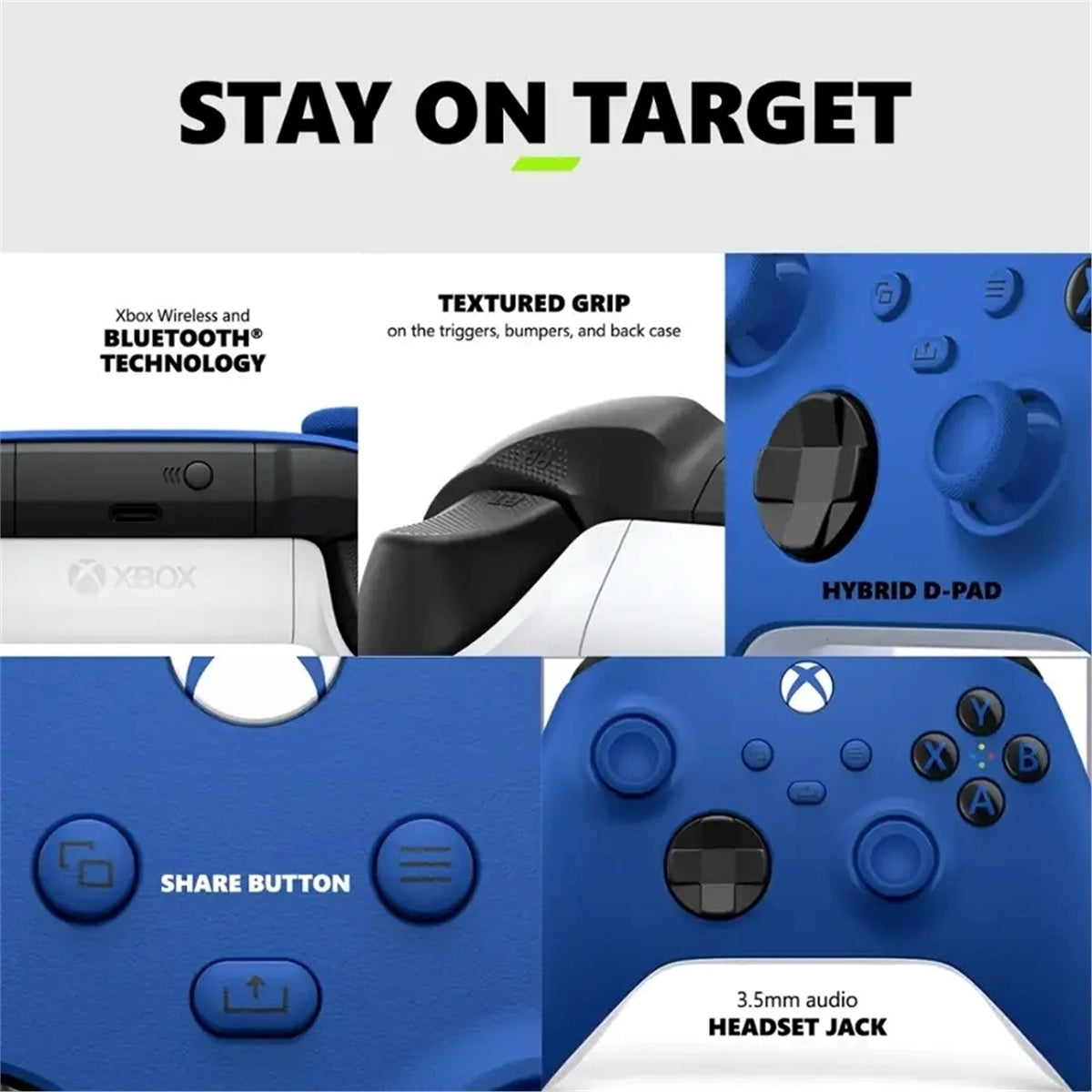 Microsoft - Xbox Wireless Controller for Xbox Series X/S. Xbox One - Shock Blue (New, Open Box)