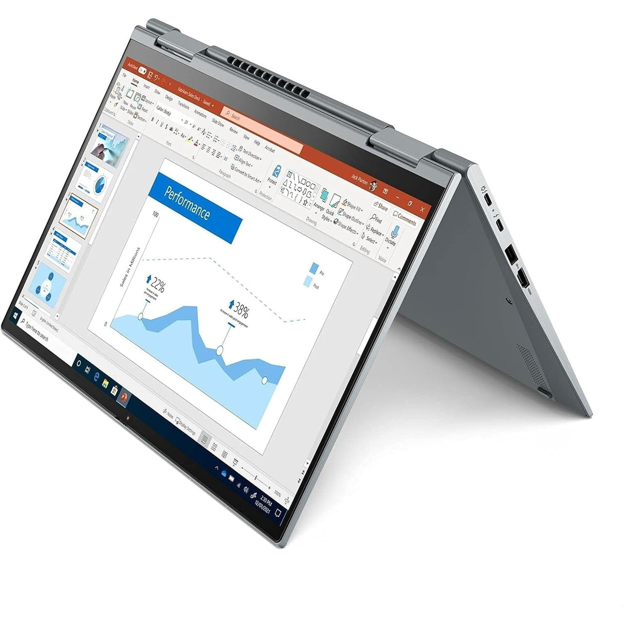 Lenovo Thinkpad X1 Yoga Gen 6 14" 16GB 256GB SSD Apple M1 Pro 3.2GHz WIN11H, Storm Gray (Refurbished - Very Good)
