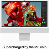 Apple iMac A2873 24" 8GB 512GB SSD Apple M3 2.66GHz, Silver (Refurbished - Excellent)