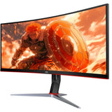 AOC CU34G2XP 34" UW-QHD (3440x1440) 180Hz 1ms Curved LED FreeSync Gaming Monitor, Black (Refurbished - Excellent)