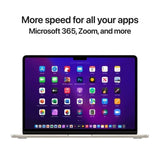 Apple MacBook Air (M2, 2022) 15.3" 8GB 512GB SSD Apple M2 3.49GHz macOS, Starlight (Refurbished - Excellent)