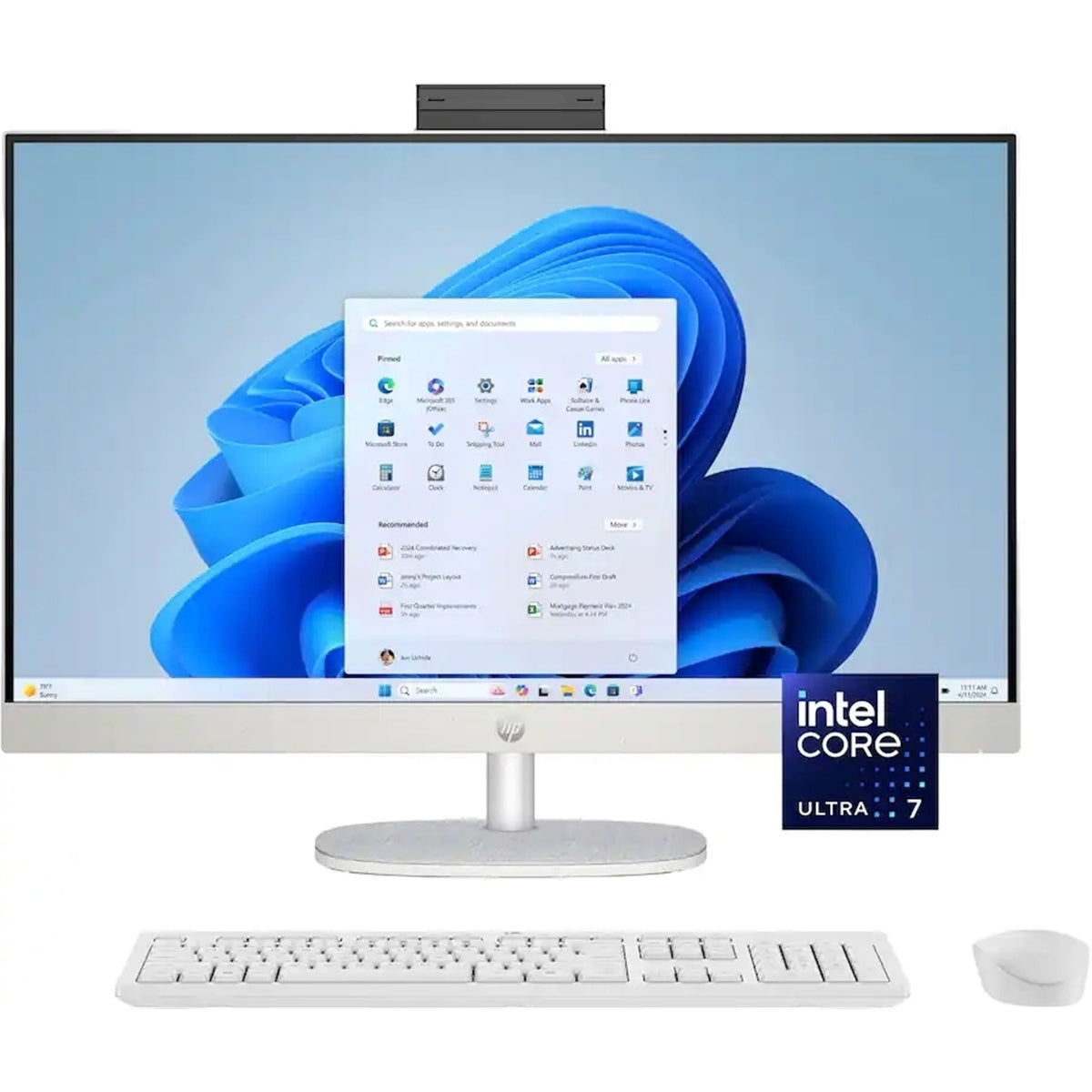 HP 27-cr2074 27" Touch All-in-One PC (Core Ultra 7, 16GB, 1TB SSD, White) (New)