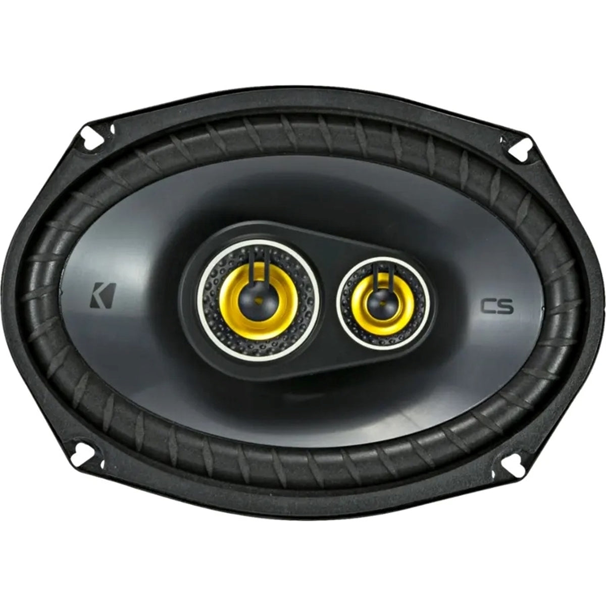 KICKER - CS Series 6" x 9" 3-Way Car Speakers with Polypropylene Cones (Pair) - Yellow/Black (New, Open Box)