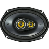 KICKER - CS Series 6" x 9" 3-Way Car Speakers with Polypropylene Cones (Pair) - Yellow/Black (New, Open Box)
