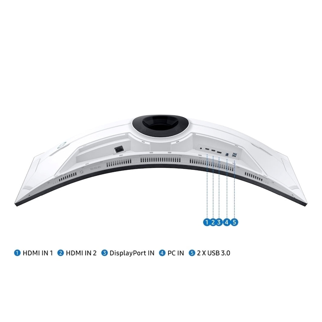 Samsung - Odyssey 49” 1000R Curved Dual QHD FreeSync & G-Sync Gaming Monitor - Black (Refurbished - Excellent)