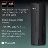 Acer Aspire XC-1715 SFF (8GB, 512GB SSD, Intel Processor N150) Win11P, Black (Refurbished - Excellent)