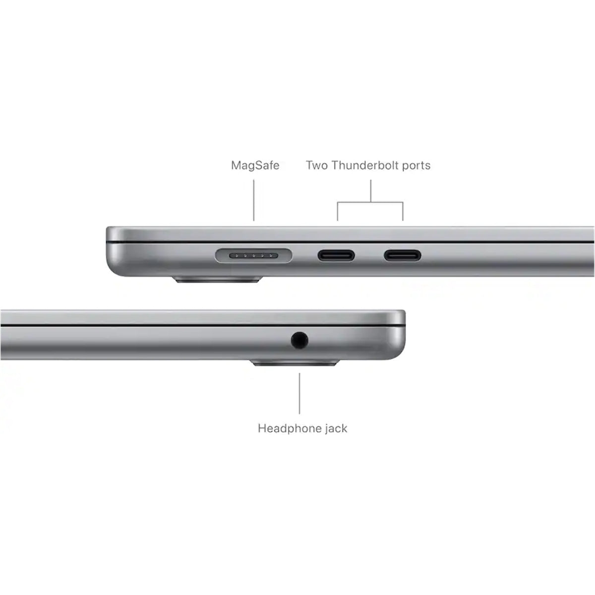 Apple MacBook Air (15-inch, M3, 2024) 15.3" 16GB 256GB SSD Apple M3 4.00GHz macOS, SPACE GREY (Refurbished - Fair)
