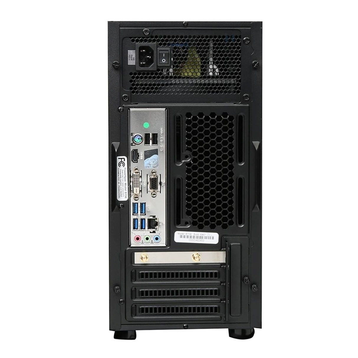 PowerSpec B734 Tower (8GB, 256GB SSD, Ryzen 7 5700G 3.80GHz) Win11P, Black (Refurbished - Very Good)