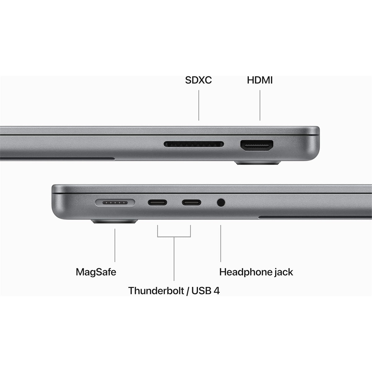 Apple MacBook Pro (14-inch, M3, Nov 2023) 14.2" 16GB 256GB SSD Apple M3 4.00GHz macOS, SPACE GREY (Refurbished - Fair)