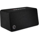 KICKER - CompR Dual 12" Dual-Voice-Coil 2-Ohm Subwoofers with Enclosure - Black (New)
