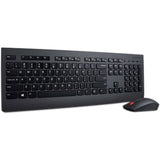 Lenovo Professional Wireless Keyboard and Mouse Combo, 2.4 GHz USB Wireless Receiver, Black (New)