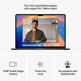 Apple MacBook Air (15-inch, M4, 2025) 15.3" 16GB 256GB SSD Apple M4 4.1GHz macOS, MIDNIGHT (Refurbished - Fair)