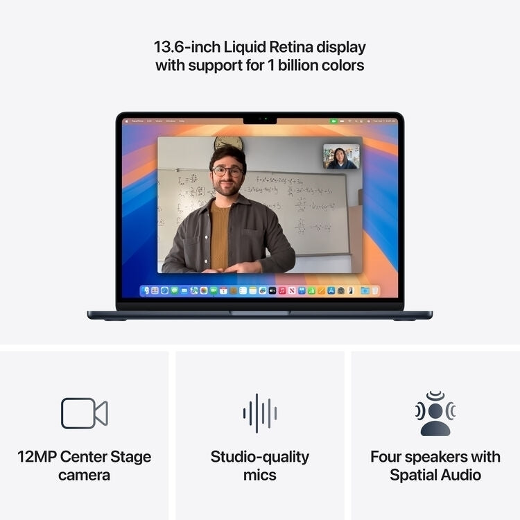 Apple MacBook Air (13-inch, M4, 2025) 13.6" 16GB 512GB SSD Apple M4 4.1GHz macOS, Midnight (Refurbished - Fair)