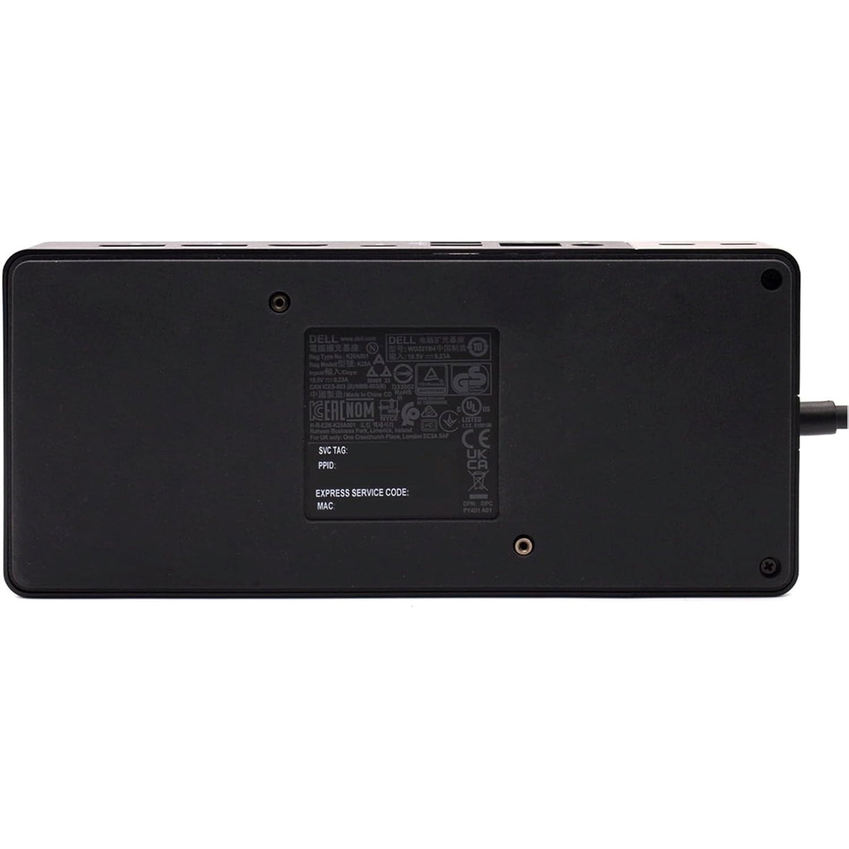 Dell WD22TB4 130W Power Delivery Docking Station, Black (Refurbished - Fair)