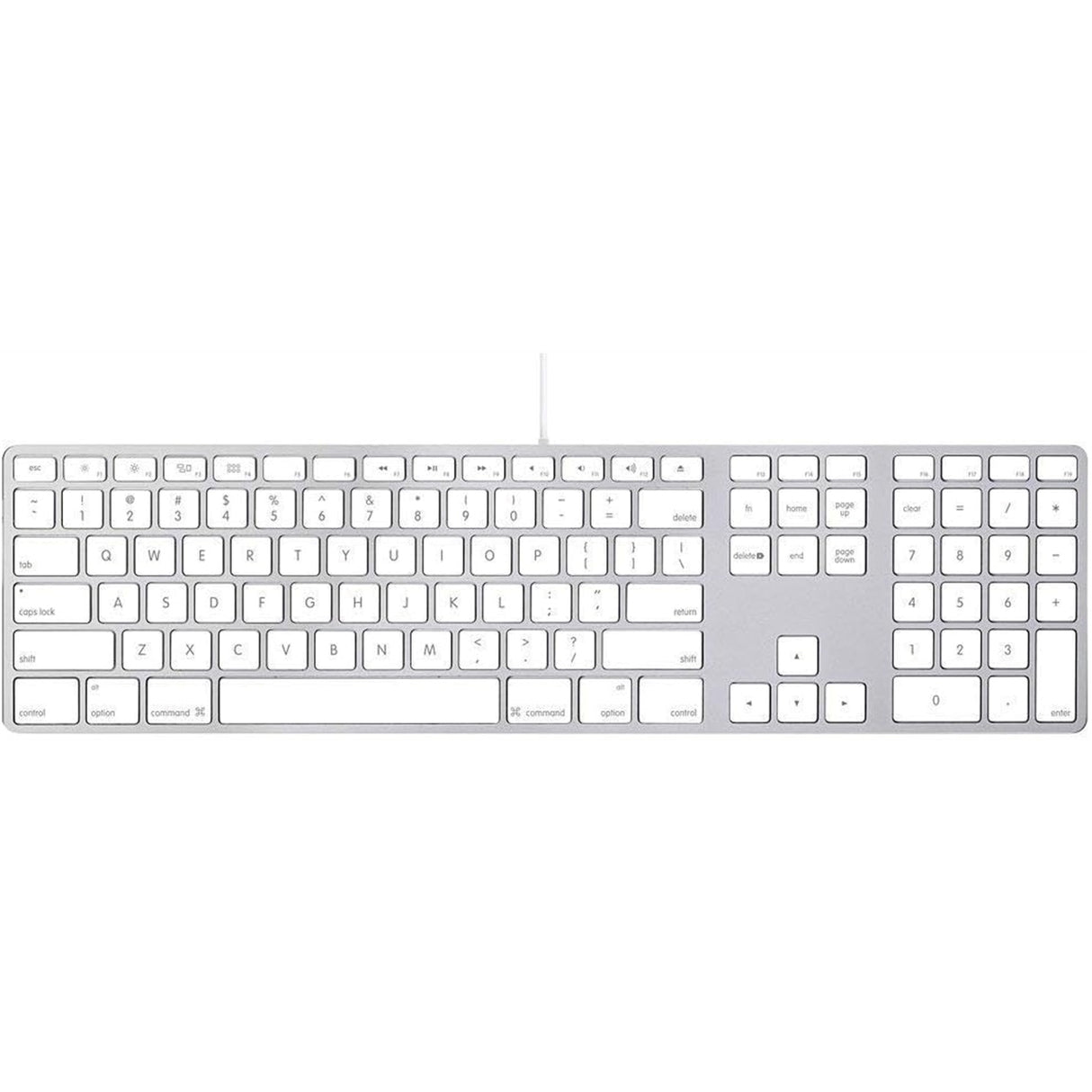 Apple Wired Keyboard with Numeric Keypad (A1243) Integrated 2-Port USB Hub (Refurbished - Excellent)