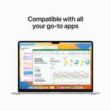 Apple MacBook Air (15-inch, M2, 2023) 15.3" 8GB 512GB SSD Apple M3 4.00GHz macOS, SILVER (Refurbished - Fair)