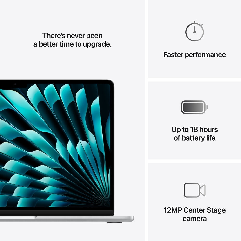 Apple 2025 MacBook Air 13.6" IPS Retina M4 8C 4.4GHz 16GB 256GB SSD macOS, Silver (New)