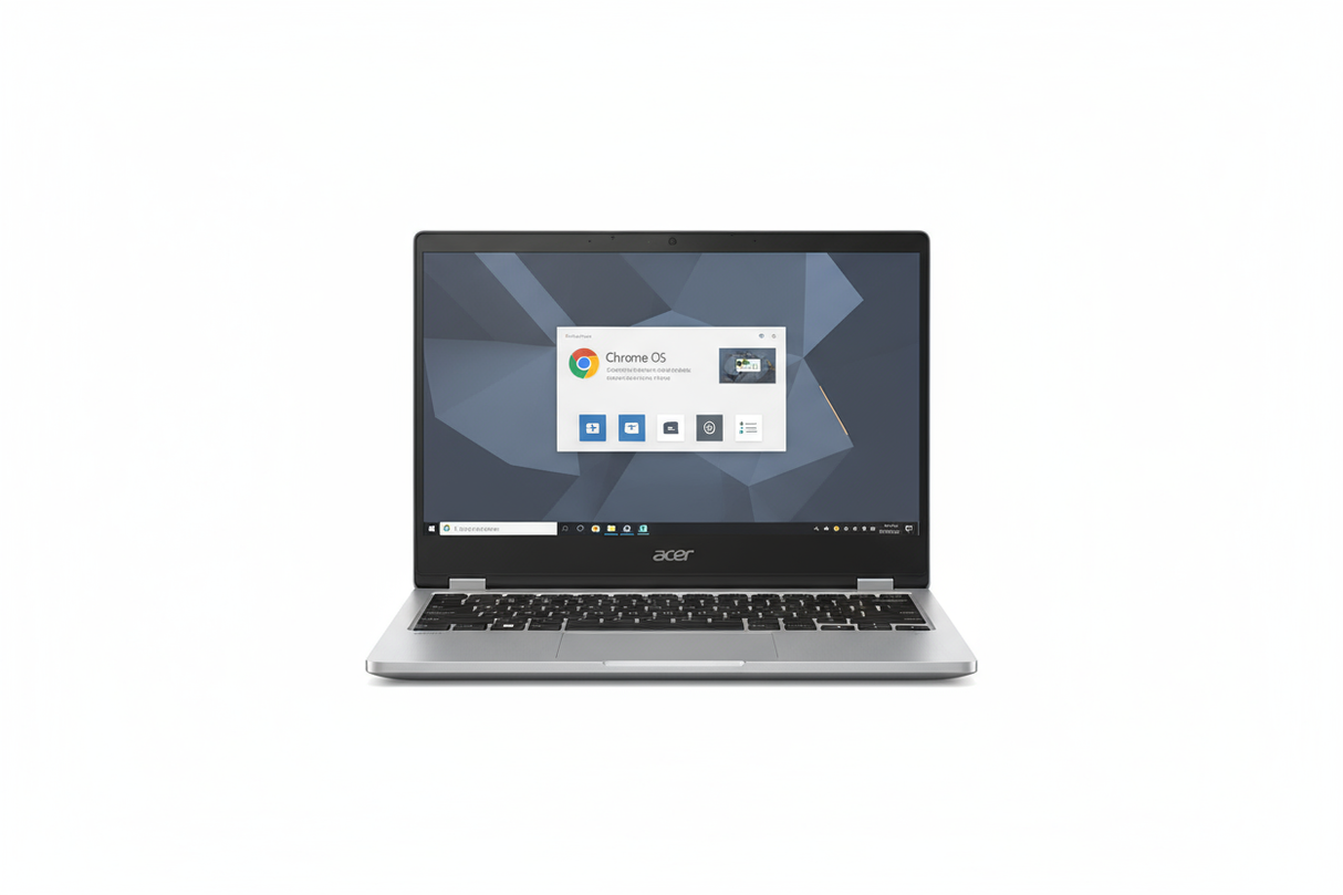 ACER CHROMEBOOK SPIN 714--CP714-1WN I5-1235U 4 GB RAM 256 GB
white backround. front facing. fits in 1080 x1080 px