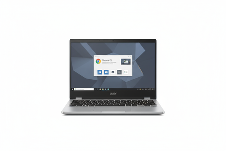 ACER CHROMEBOOK SPIN 714--CP714-1WN I5-1235U 4 GB RAM 256 GB
white backround. front facing. fits in 1080 x1080 px