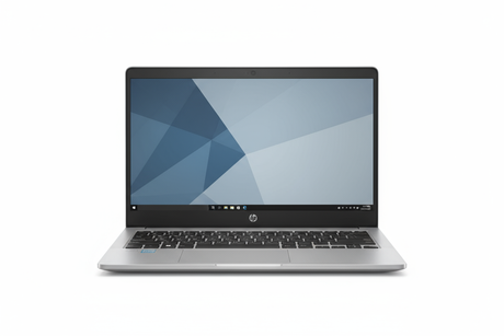 HP ELITEBOOK 755 G5 RYZEN white background, Laptop facing directly forward with wallpaper, fits 1080 x1080 px

