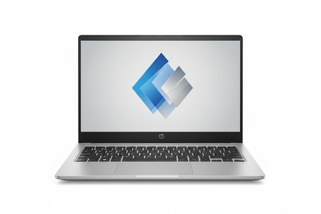 HP ELITEBOOK 845 G8 NOTEBOOK PC RYZEN white background, Laptop facing directly forward with wallpaper, fits 1080 x1080 px

