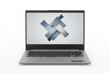 Lenovo THINKBOOK 14 G2 ARE RYZEN 16 GB RAM 512 GB white background, Laptop facing directly forward with wallpaper, fits 1080 x1080 px
